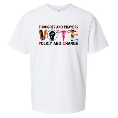 Thoughts And Prayers Vote Policy And Change Equality Rights  Sueded Cloud Jersey T-Shirt