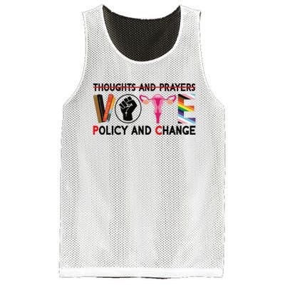 Thoughts And Prayers Vote Policy And Change Equality Rights  Mesh Reversible Basketball Jersey Tank