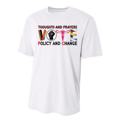 Thoughts And Prayers Vote Policy And Change Equality Rights  Performance Sprint T-Shirt