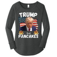 Trump And Pancakes Funny Political Donald Trump 2024 Women's Perfect Tri Tunic Long Sleeve Shirt