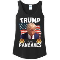 Trump And Pancakes Funny Political Donald Trump 2024 Ladies Essential Tank