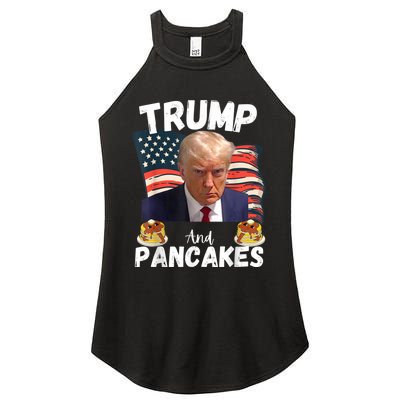 Trump And Pancakes Funny Political Donald Trump 2024 Women's Perfect Tri Rocker Tank