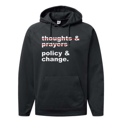 Thoughts And Prayers Policy And Change Human Rights Equality Performance Fleece Hoodie