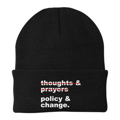 Thoughts And Prayers Policy And Change Human Rights Equality Knit Cap Winter Beanie