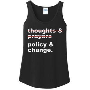 Thoughts And Prayers Policy And Change Human Rights Equality Ladies Essential Tank