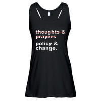 Thoughts And Prayers Policy And Change Human Rights Equality Ladies Essential Flowy Tank