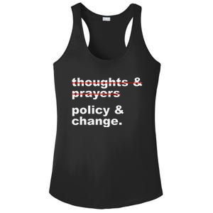 Thoughts And Prayers Policy And Change Human Rights Equality Ladies PosiCharge Competitor Racerback Tank