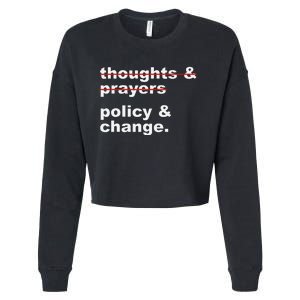 Thoughts And Prayers Policy And Change Human Rights Equality Cropped Pullover Crew