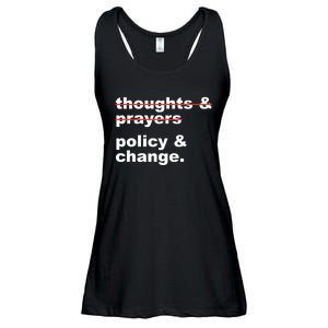 Thoughts And Prayers Policy And Change Human Rights Equality Ladies Essential Flowy Tank