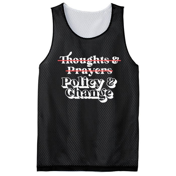 Thoughts And Prayers Policy And Change Social Justice Mesh Reversible Basketball Jersey Tank