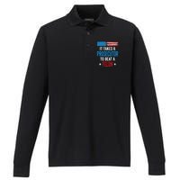 Takes A Prosecutor To Beat Felon Anti Trump Pro Kamala 2024 Performance Long Sleeve Polo