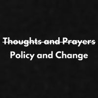 Thoughts And Prayers, Policy And Change Ladies PosiCharge Tri-Blend Wicking Tank