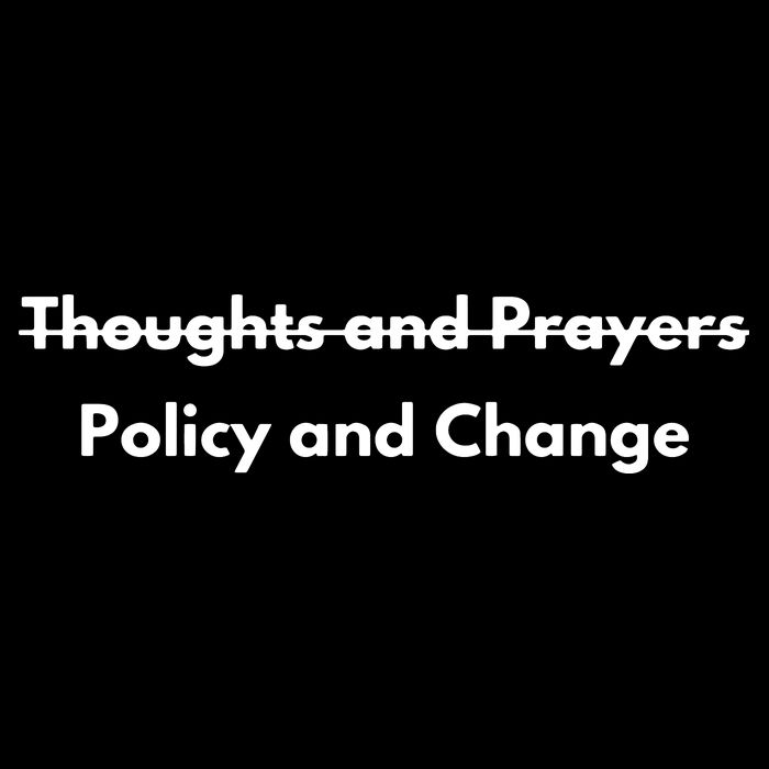 Thoughts And Prayers, Policy And Change Women's Perfect Tri Rocker Tank