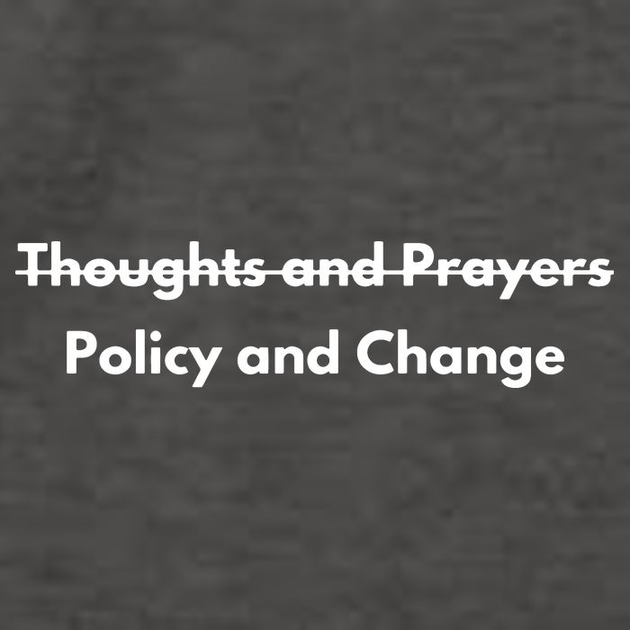 Thoughts And Prayers, Policy And Change Vector Backpack