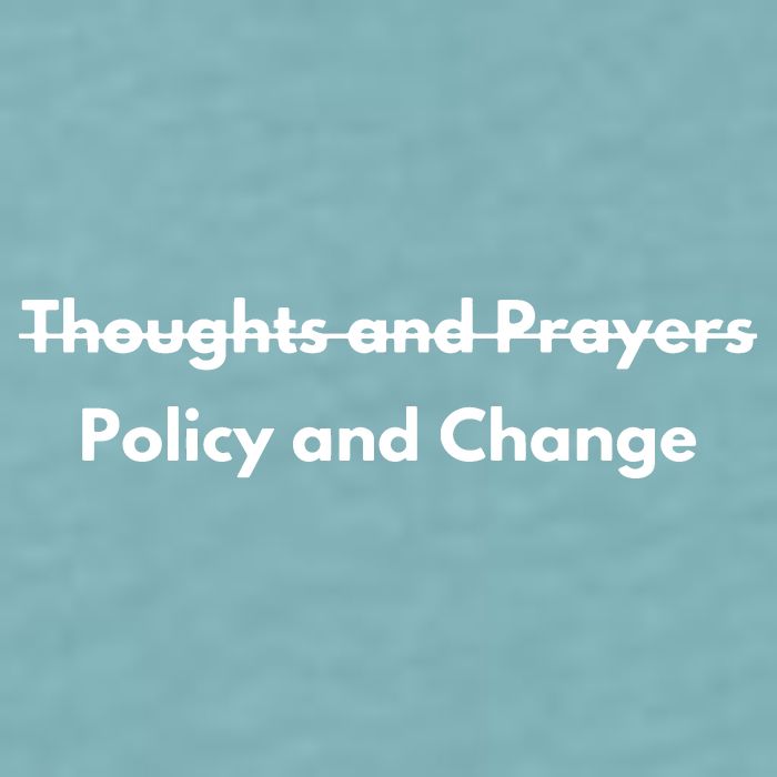 Thoughts And Prayers, Policy And Change Sueded Cloud Jersey T-Shirt