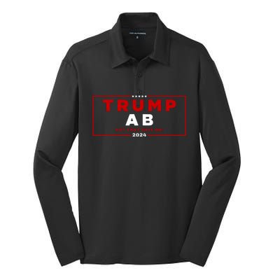 Trump Ab Put That Shit On 2024 Silk Touch Performance Long Sleeve Polo