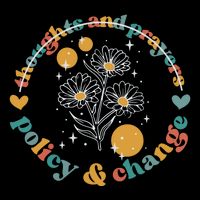 Thoughts And Prayers Policy And Change Full-Length Apron With Pockets