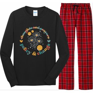 Thoughts And Prayers Policy And Change Long Sleeve Pajama Set