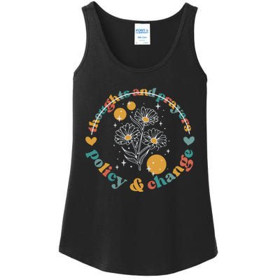 Thoughts And Prayers Policy And Change Ladies Essential Tank