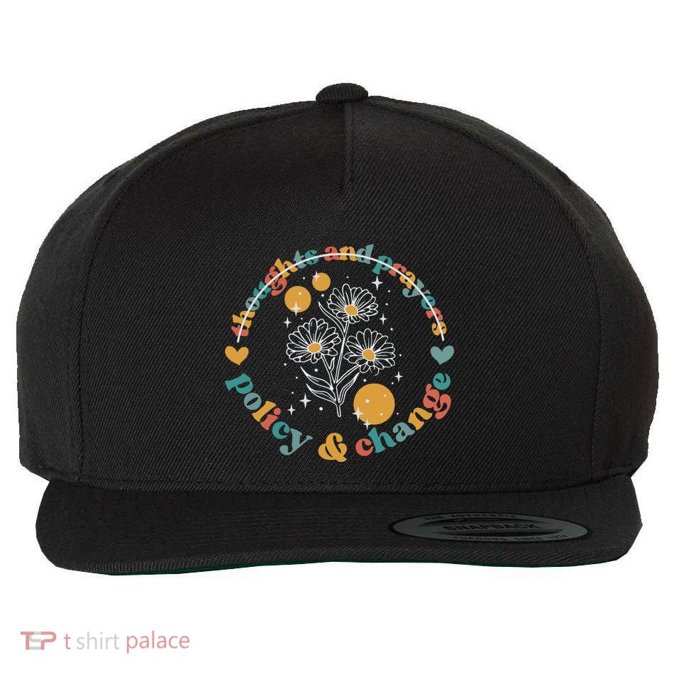 Thoughts And Prayers Policy And Change Wool Snapback Cap