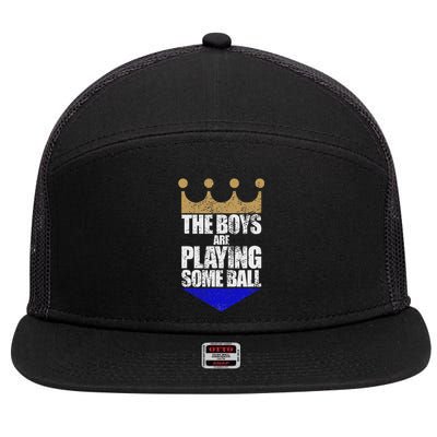 The Are Playing Some Ball Funny Saying Vintage Design 7 Panel Mesh Trucker Snapback Hat