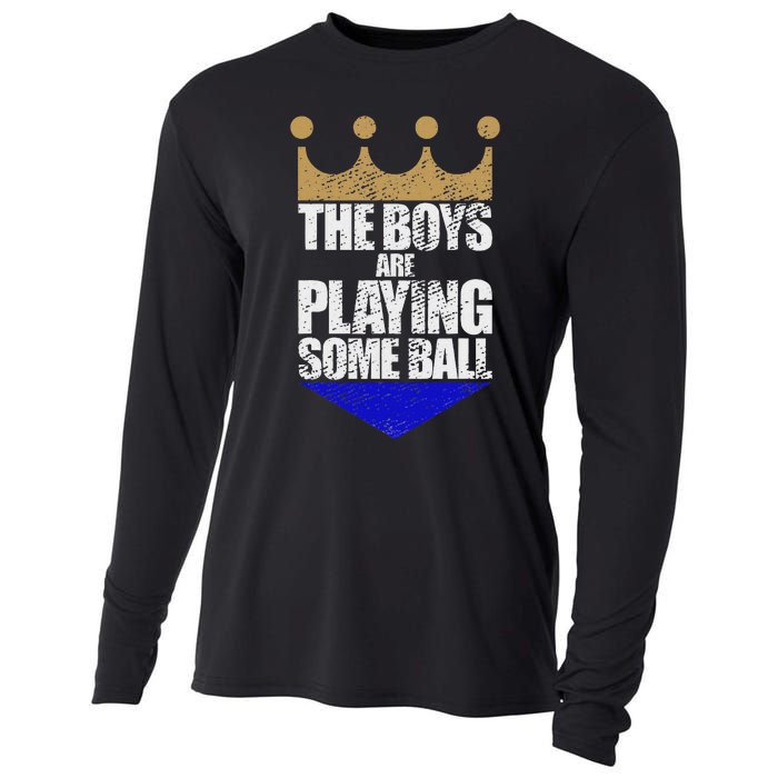 The Are Playing Some Ball Funny Saying Vintage Design Cooling Performance Long Sleeve Crew