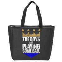 The Are Playing Some Ball Funny Saying Vintage Design Zip Tote Bag