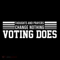 Thoughts And Prayers Change Nothing Voting Does Sustainable Knit Beanie