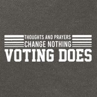 Thoughts And Prayers Change Nothing Voting Does Cotton Canvas Backpack
