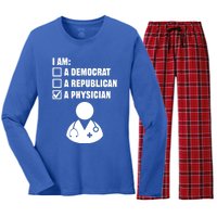 Treating A Patient Gift Physician Medicine Doc Medical Doctor Gift Women's Long Sleeve Flannel Pajama Set 