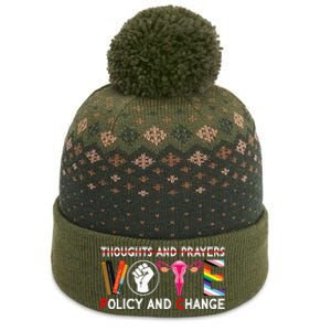 Thoughts And Prayers Vote Policy And Change Equality Rights The Baniff Cuffed Pom Beanie