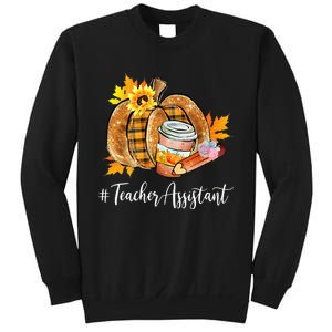 Teacher Assistant Pumpkin Latte Fall Autumn Thanksgiving Sweatshirt