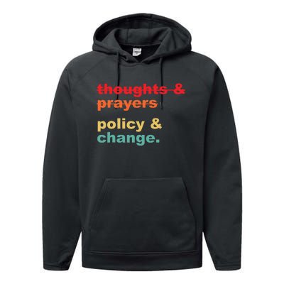 Thoughts And Prayers Policy And Change Human Rights Equality Performance Fleece Hoodie