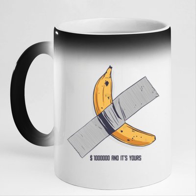 Taped Banana Funny 11oz Black Color Changing Mug