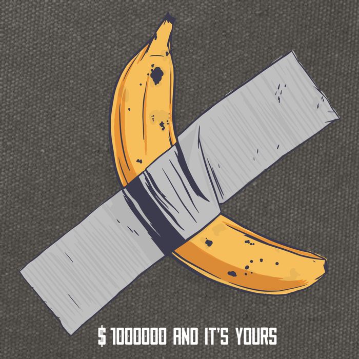 Taped Banana Funny Cotton Canvas Backpack