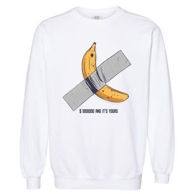 Taped Banana Funny Garment-Dyed Sweatshirt