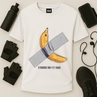 Taped Banana Funny Cooling Performance Crew T-Shirt