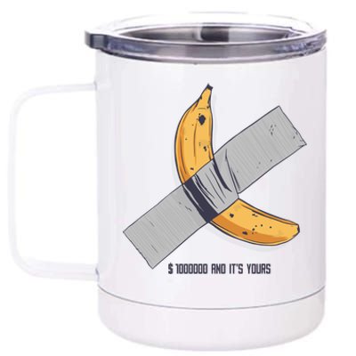 Taped Banana Funny 12 oz Stainless Steel Tumbler Cup