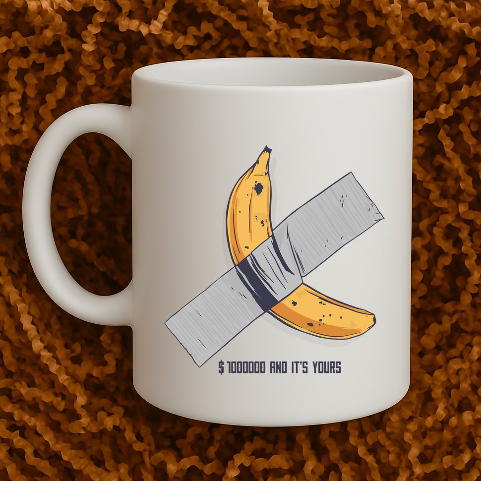Taped Banana Funny Mug