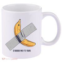 Taped Banana Funny 11oz C Handle Ceramic Mug