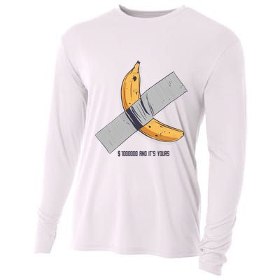 Taped Banana Funny Cooling Performance Long Sleeve Crew