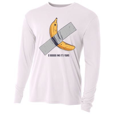 Taped Banana Funny Cooling Performance Long Sleeve Crew