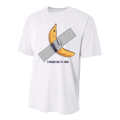 Taped Banana Funny Performance Sprint T-Shirt