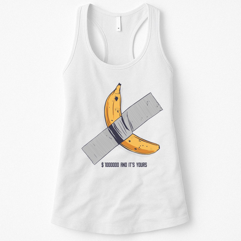 Taped Banana Funny Womens Tank Top