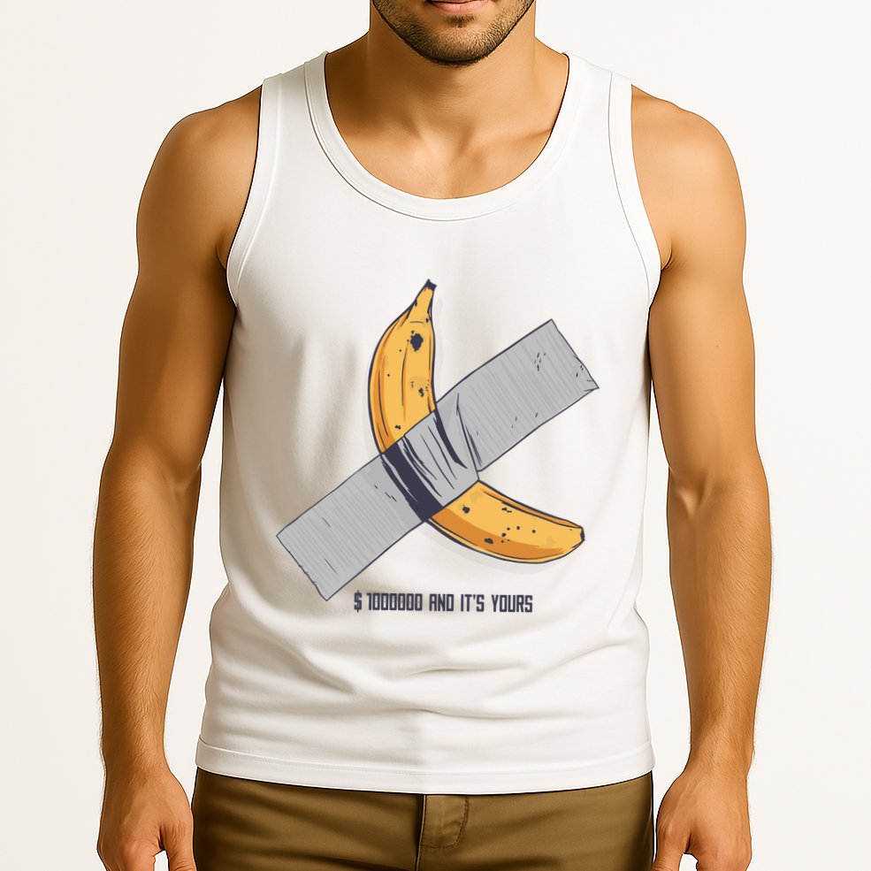 Taped Banana Funny Tank Top