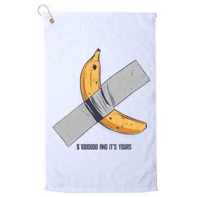 Taped Banana Funny Platinum Collection Golf Towel