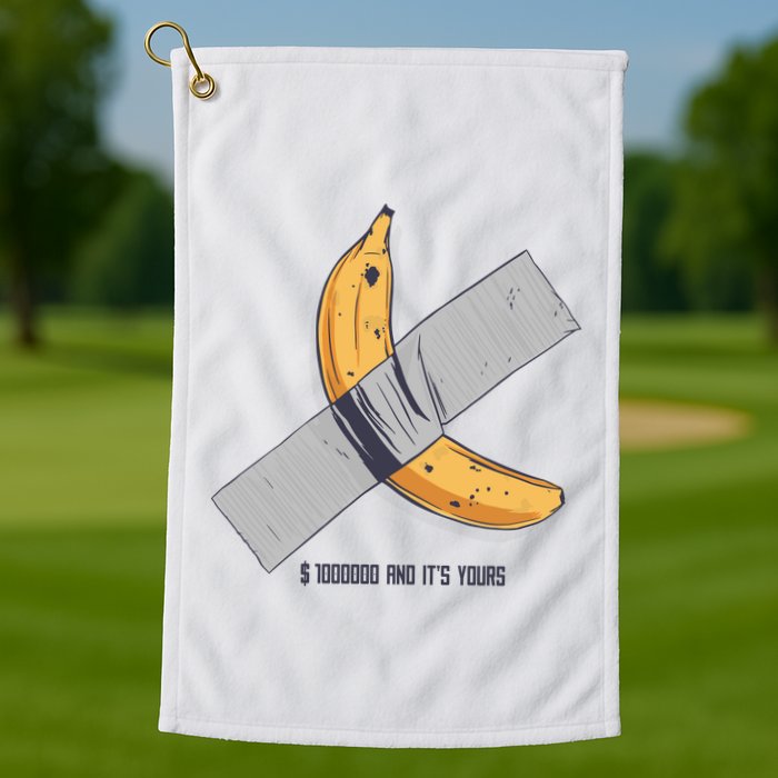Taped Banana Funny Golf Towel