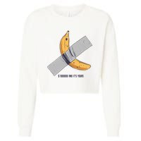 Taped Banana Funny Cropped Pullover Crew