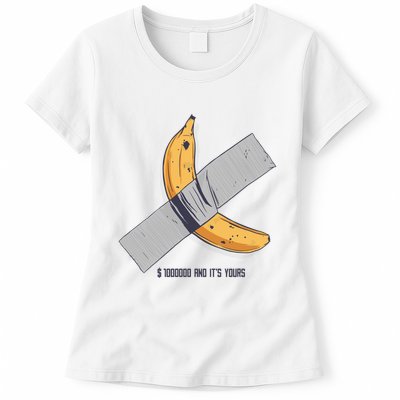 Taped Banana Funny Womens T-Shirt
