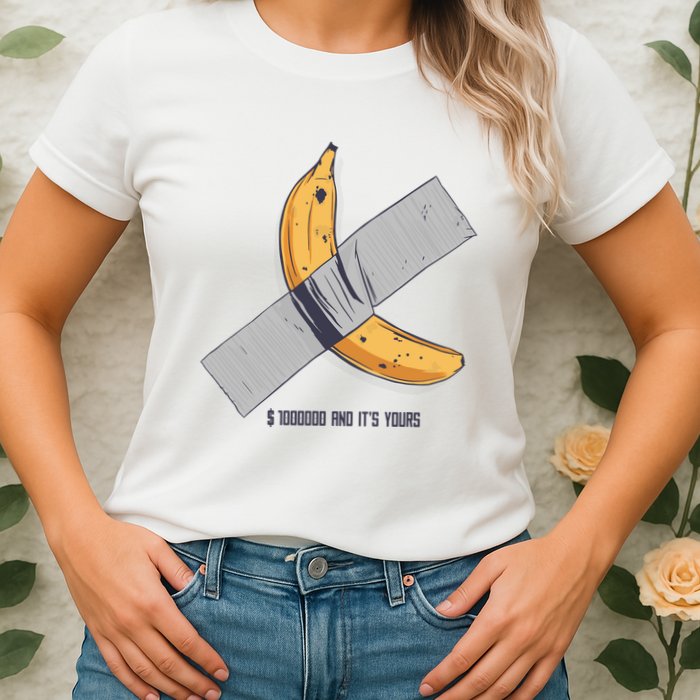 Taped Banana Funny Womens T-Shirt